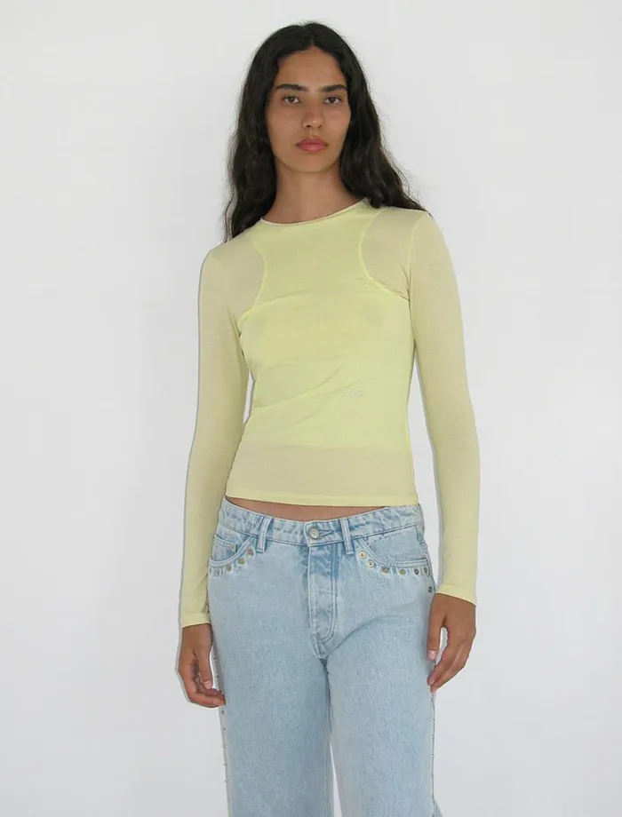 No 2023 Sombrita Soft Yellow Women Paloma Wool Tops