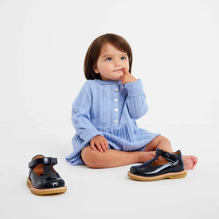 noelle patent midnight Blue Ballerinas bisgaardshoes KIDS