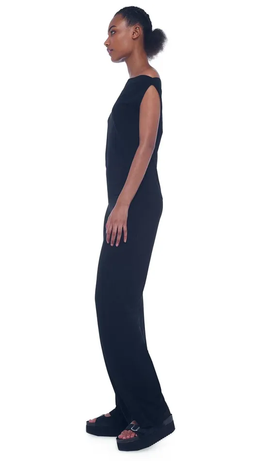 Norma Kamali Bottoms STRAIGHT LEG PANT Black 8211 Clothing