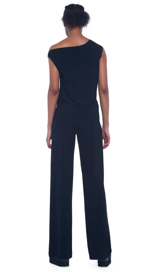Norma Kamali Bottoms STRAIGHT LEG PANT Black 8211 Clothing