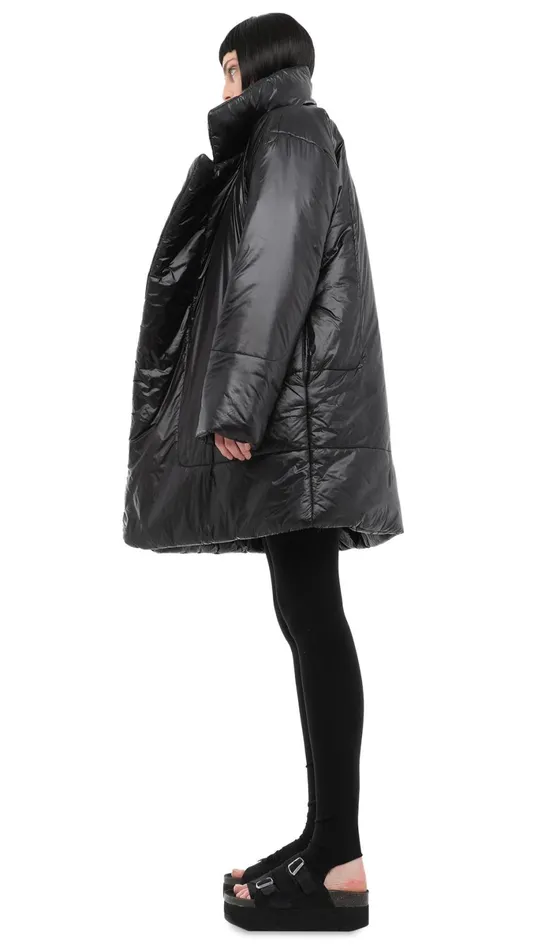 Norma Kamali Coats SLEEPING BAG COAT TO KNEE Black 8211 Clothing