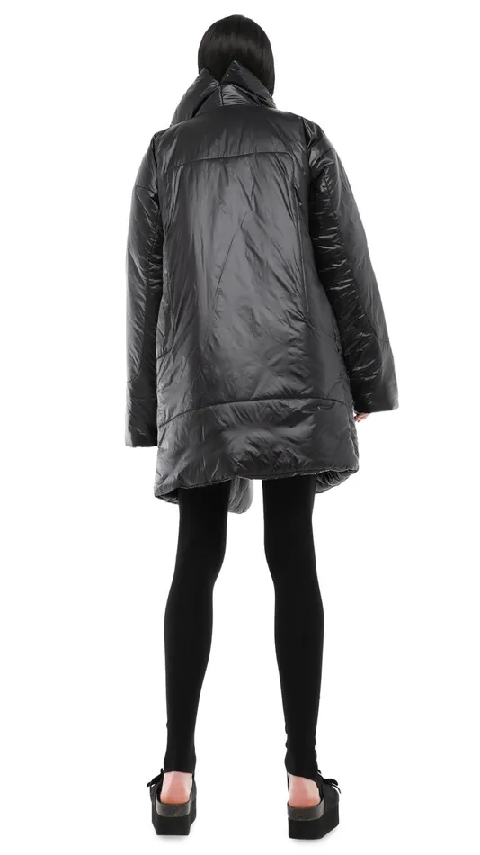 Norma Kamali Coats SLEEPING BAG COAT TO KNEE Black 8211 Clothing