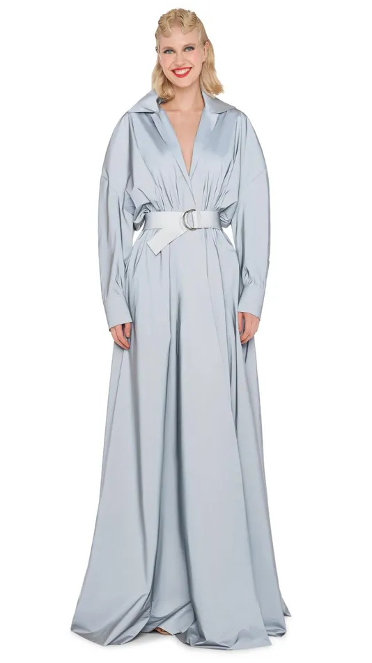 Norma Kamali Dresses SUPER OS BF NK SHIRT GOWN Grey 8211 Clothing