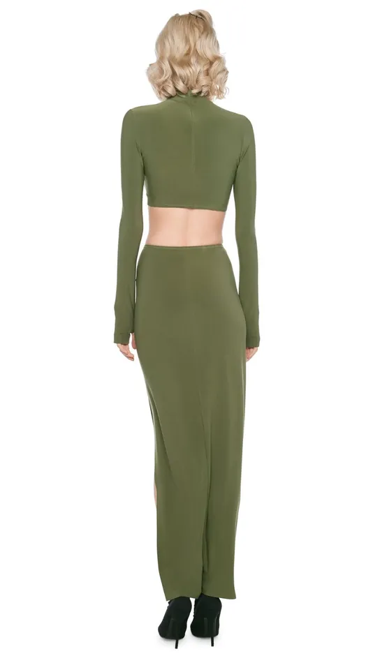 Norma Kamali Tops CROPPED TURTLE TOP Military 8211 Clothing