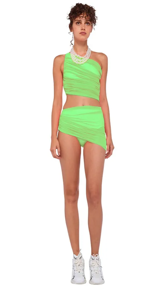 Norma Kamali Tops DIANA BRA Neon Green 8211 Clothing