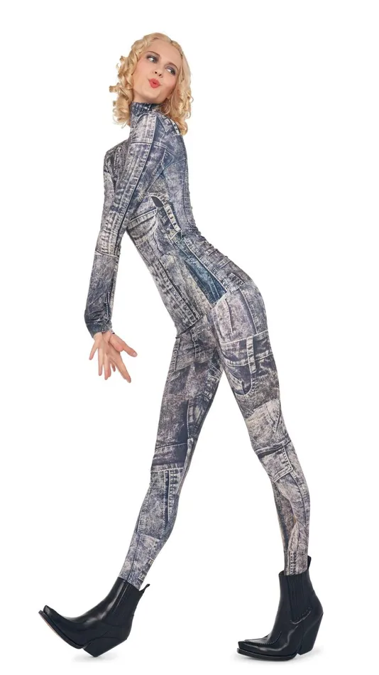 Norma Kamali Tops SLIM FIT LONG SLEEVE TURTLE TOP Blacknavy Denim Print 8211 Clothing Norma Kamali Tops SLIM FIT LONG SLEEVE TURTLE TOP Blacknavy Denim Print 8211 Clothing