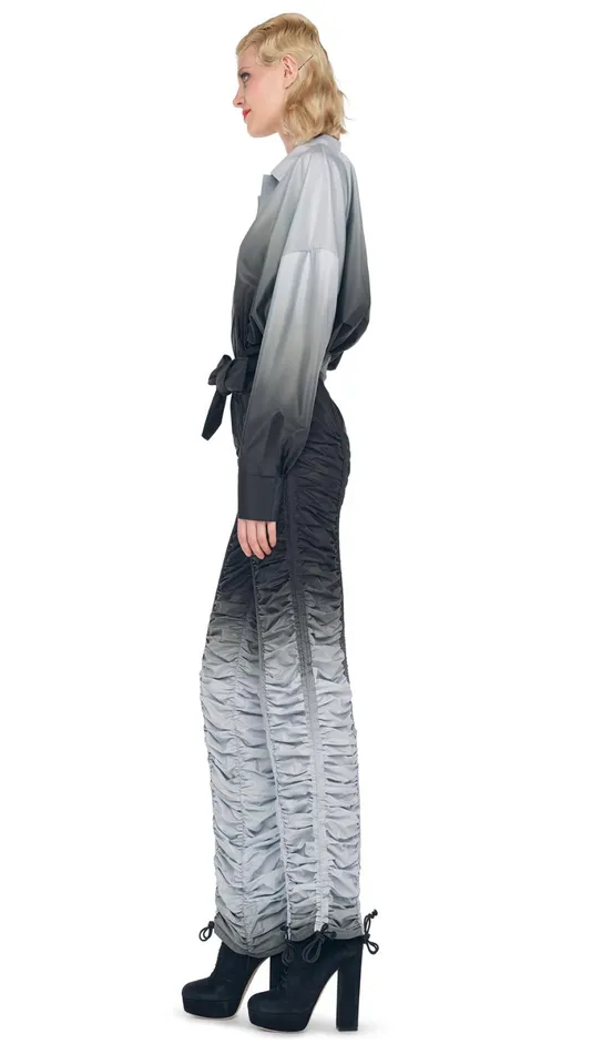 Norma Kamali Tops SUPER OS BF NK SHIRT BODYSUIT Blackgrey Ombre 8211 Clothing Norma Kamali Tops SUPER OS BF NK SHIRT BODYSUIT Blackgrey Ombre 8211 Clothing