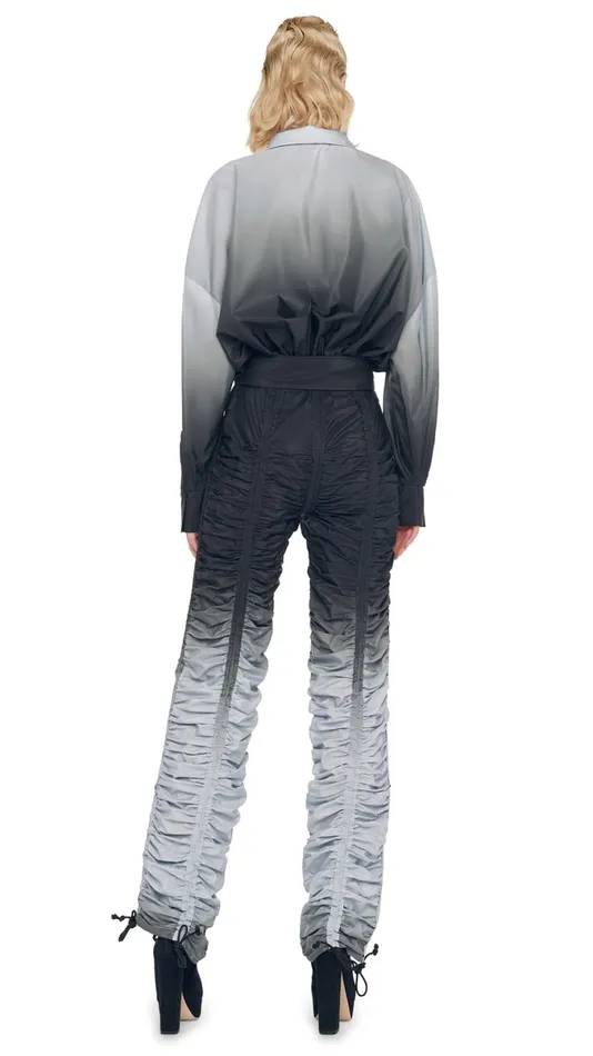 Norma Kamali Tops SUPER OS BF NK SHIRT BODYSUIT Blackgrey Ombre 8211 Clothing Norma Kamali Tops SUPER OS BF NK SHIRT BODYSUIT Blackgrey Ombre 8211 Clothing