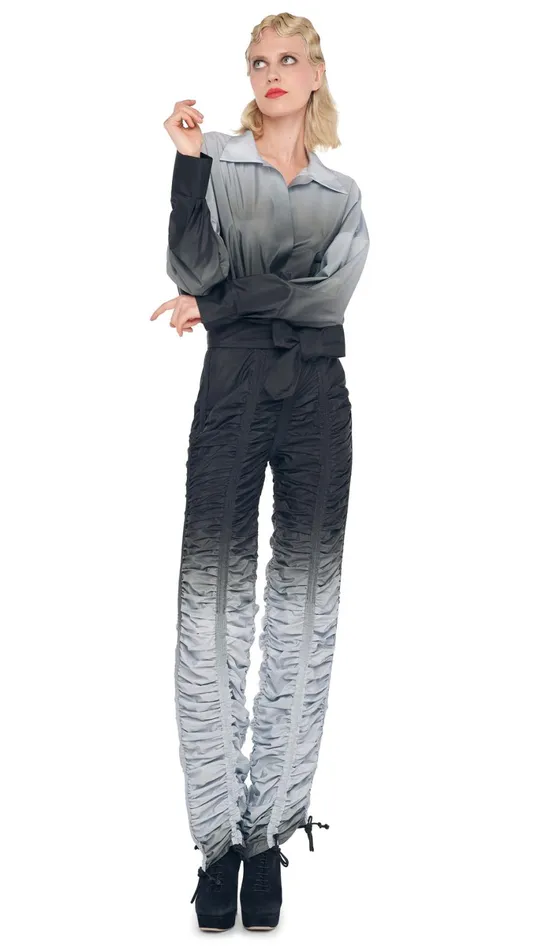 Norma Kamali Tops SUPER OS BF NK SHIRT BODYSUIT Blackgrey Ombre 8211 Clothing Norma Kamali Tops SUPER OS BF NK SHIRT BODYSUIT Blackgrey Ombre 8211 Clothing