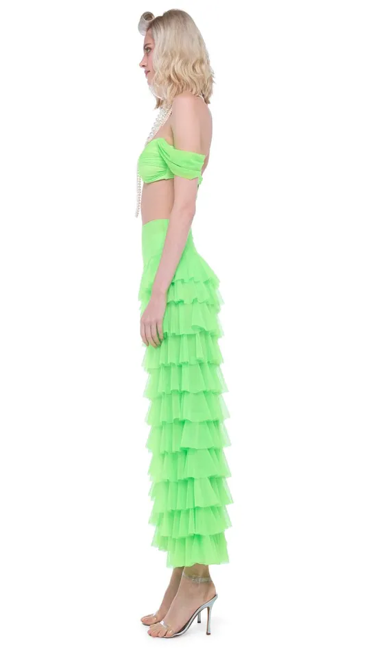Norma Kamali Tops WALTER BRA W WING SLEEVES Neon Green 8211 Clothing