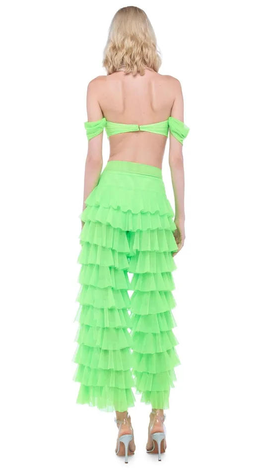 Norma Kamali Tops WALTER BRA W WING SLEEVES Neon Green 8211 Clothing