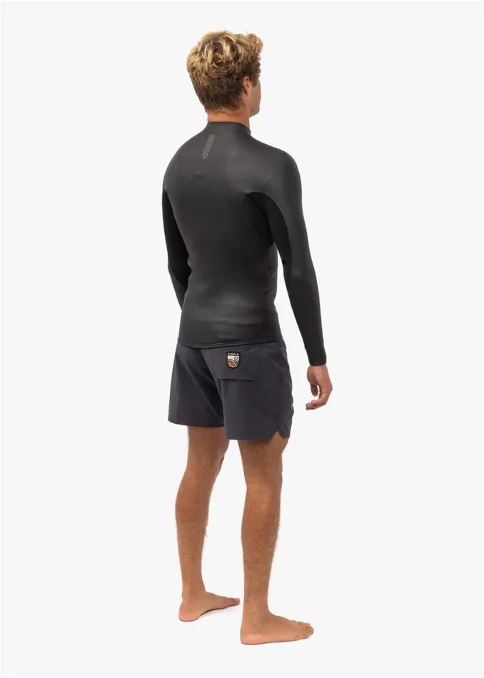 North Seas Smooth Front Zip Wetsuit Jacket Black Smoothie Men Vissla Wetsuits