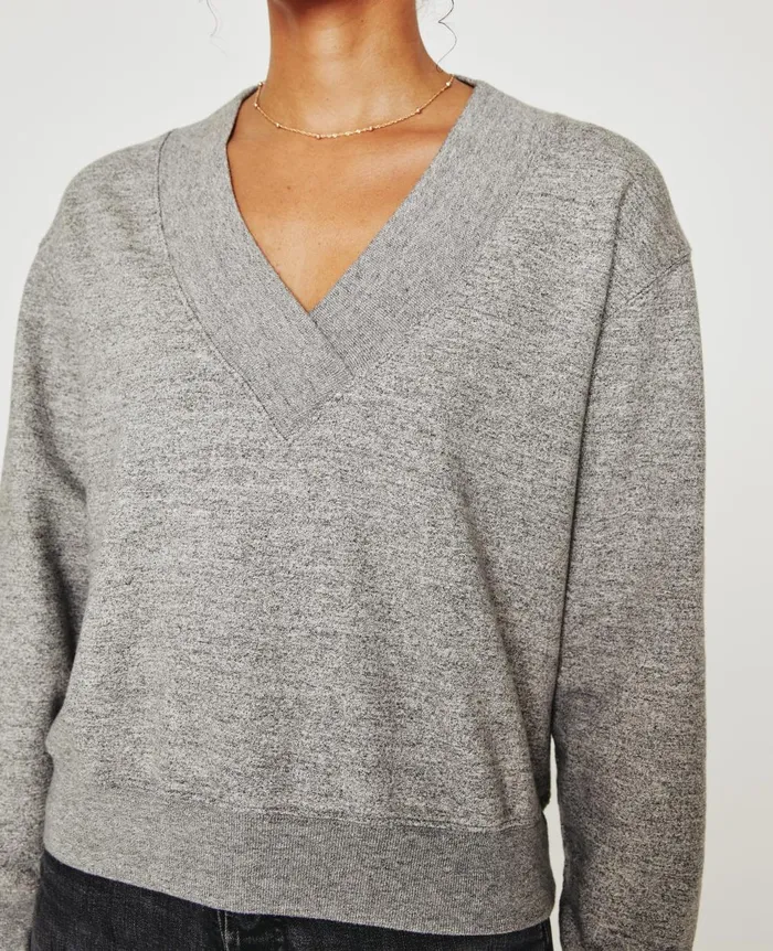 Nova Vee Heather Grey Women AG Jeans Sweatshirts Nova Vee Heather Grey Women AG Jeans Sweatshirts