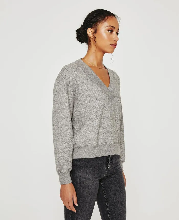 Nova Vee Heather Grey Women AG Jeans Sweatshirts Nova Vee Heather Grey Women AG Jeans Sweatshirts