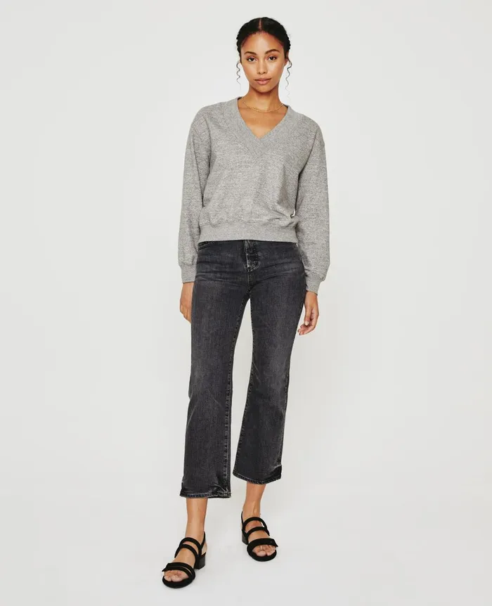 Nova Vee Heather Grey Women AG Jeans Sweatshirts Nova Vee Heather Grey Women AG Jeans Sweatshirts