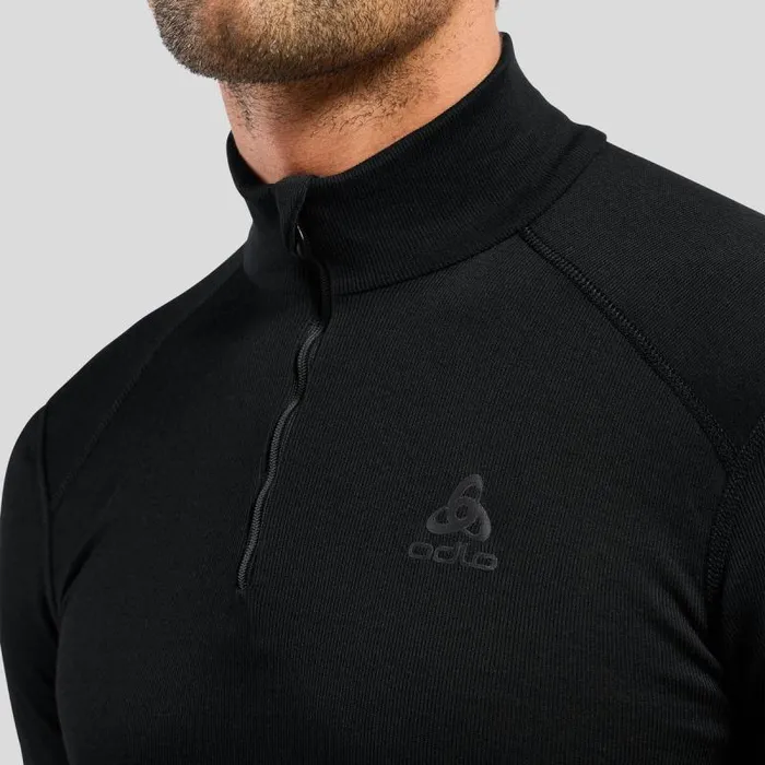 Odlo Base Layers The Active Warm Base Layer HalfZip Black 8211 Men