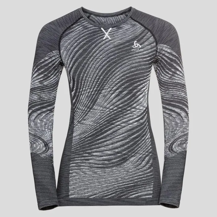 Odlo Base Layers The Blackcomb Base Layer Top Black 8211 Space Dye 8211 Women
