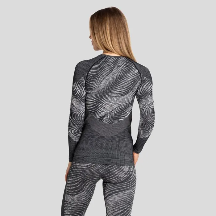 Odlo Base Layers The Blackcomb Base Layer Top Black 8211 Space Dye 8211 Women