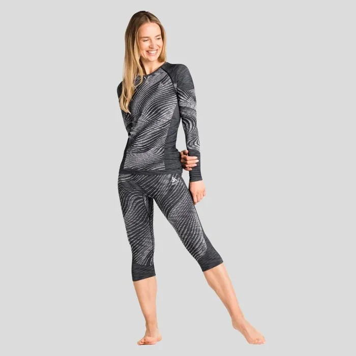 Odlo Base Layers The Blackcomb Base Layer Top Black 8211 Space Dye 8211 Women