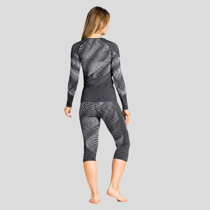Odlo Base Layers The Blackcomb Base Layer Top Black 8211 Space Dye 8211 Women