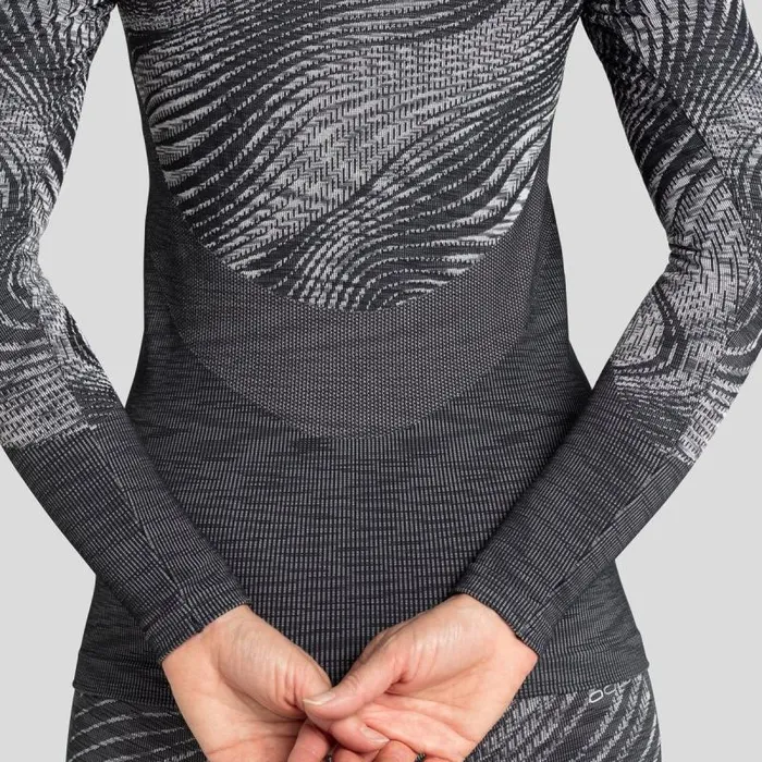 Odlo Base Layers The Blackcomb Base Layer Top Black 8211 Space Dye 8211 Women