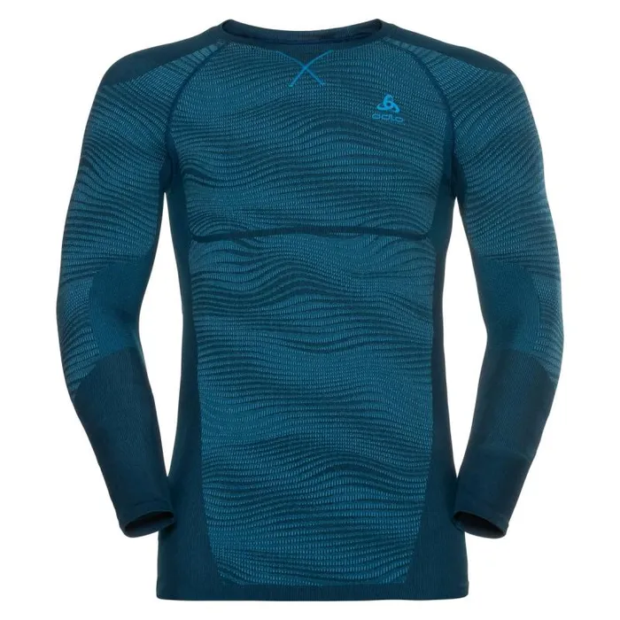 Odlo Base Layers The Blackcomb Long Sleeve Base Layer Top Poseidon 8211 Blue Jewel 8211 Atomic Blue 8211 Men Odlo Base Layers The Blackcomb Long Sleeve Base Layer Top Poseidon 8211 Blue Jewel 8211 Atomic Blue 8211 Men