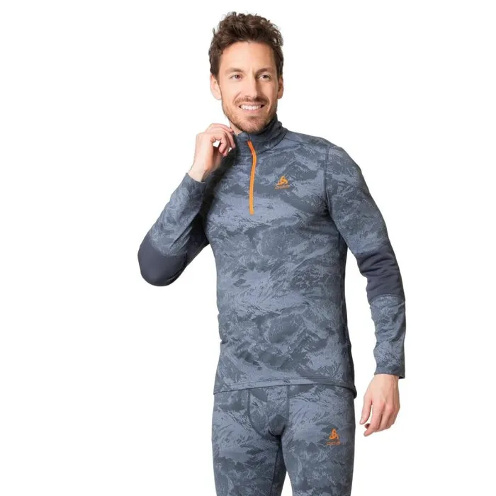 Odlo Base Layers The Whistler Base Layer HalfZip Folkstone Gray 8211 India Ink 8211 Men Odlo Base Layers The Whistler Base Layer HalfZip Folkstone Gray 8211 India Ink 8211 Men