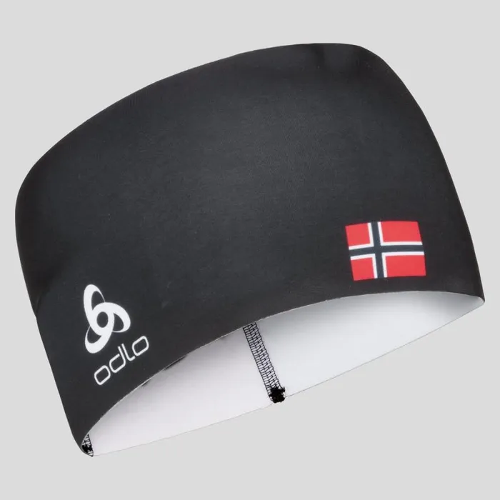 Odlo Headwear and Gloves Competition Fan Warm Headband Black norwegian Flag 8211 WomenMen Odlo Headwear and Gloves Competition Fan Warm Headband Black norwegian Flag 8211 WomenMen