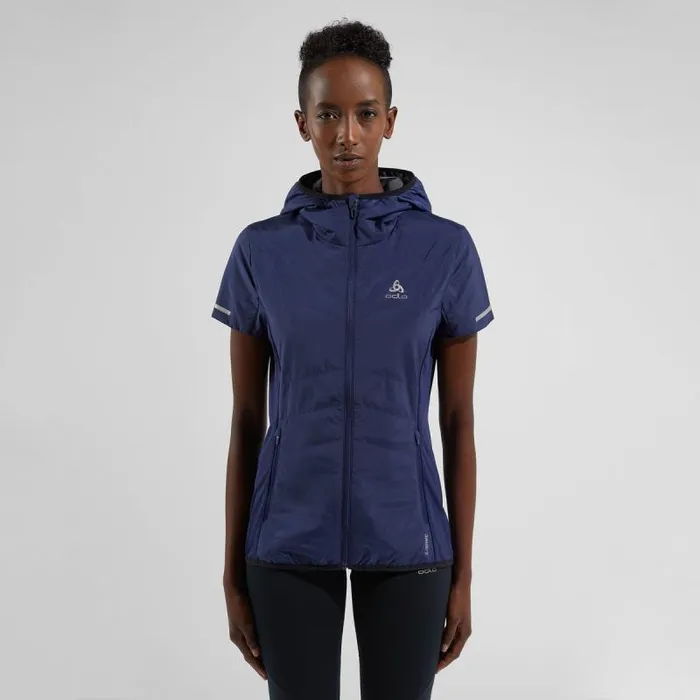 Odlo Jackets and Vests Irbis XWarm Running Vest Peacoat Aop 8211 Women