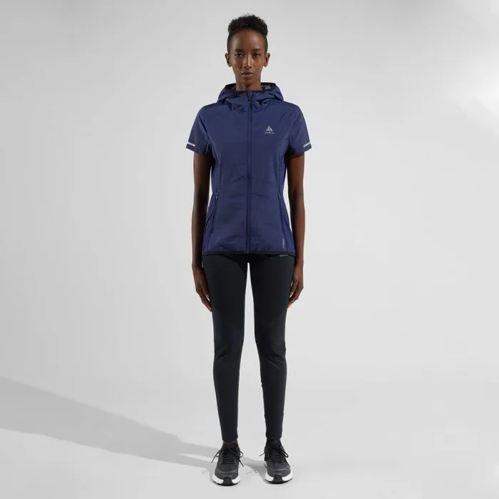 Odlo Jackets and Vests Irbis XWarm Running Vest Peacoat Aop 8211 Women