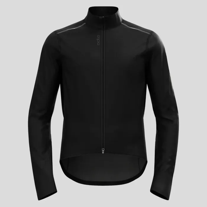 Odlo Jackets and Vests The Zeroweight Dual Dry Performance Knit Waterproof Cycling Jacket Black 8211 Men