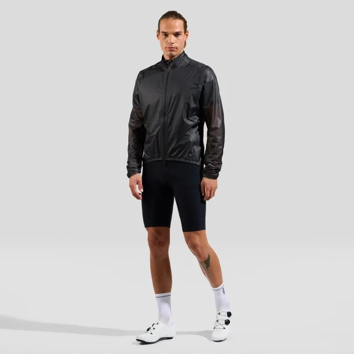 Odlo Jackets and Vests The Zeroweight Dual Dry Performance Knit Waterproof Cycling Jacket Black 8211 Men