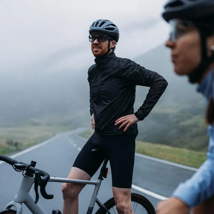 Odlo Jackets and Vests The Zeroweight Dual Dry Performance Knit Waterproof Cycling Jacket Black 8211 Men