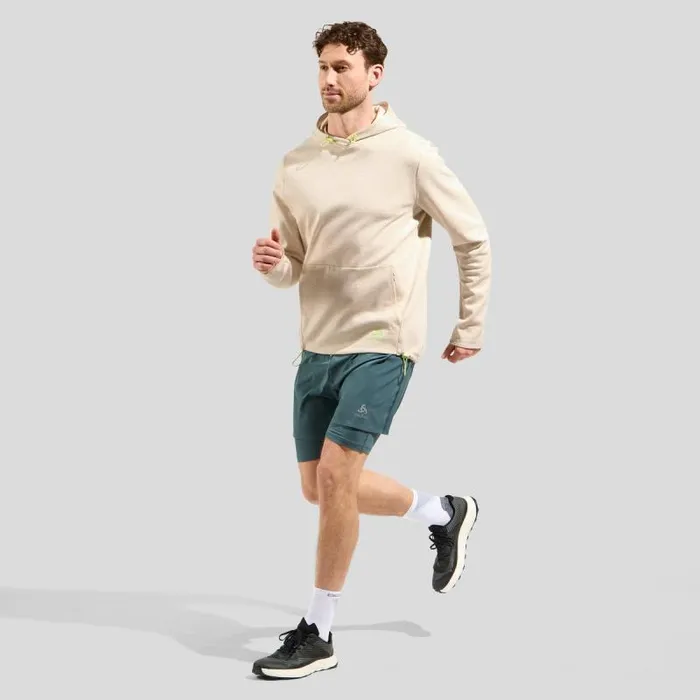 Odlo Mid Layers and Longsleeves The Active 365 Knit Hoody Silver Cloud Melange 8211 Men