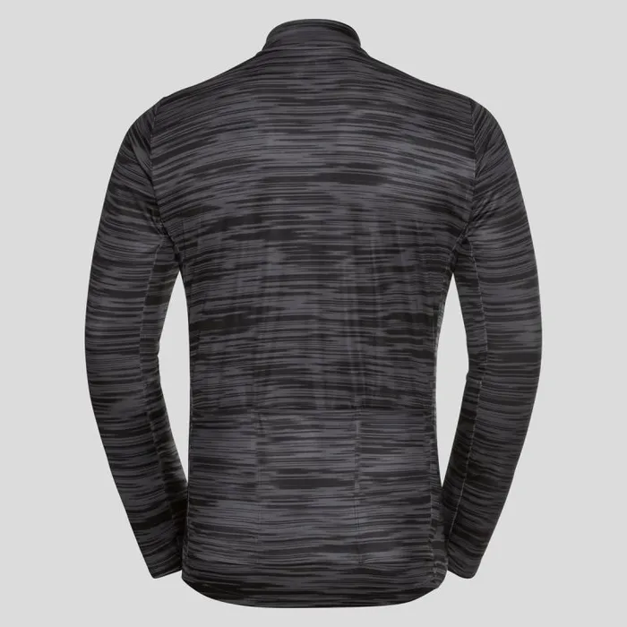 Odlo Mid Layers and Longsleeves The Zeroweight Ceramiwarm Long Sleeve Cycling Jersey Odlo Graphite Grey 8211 Black 8211 Men