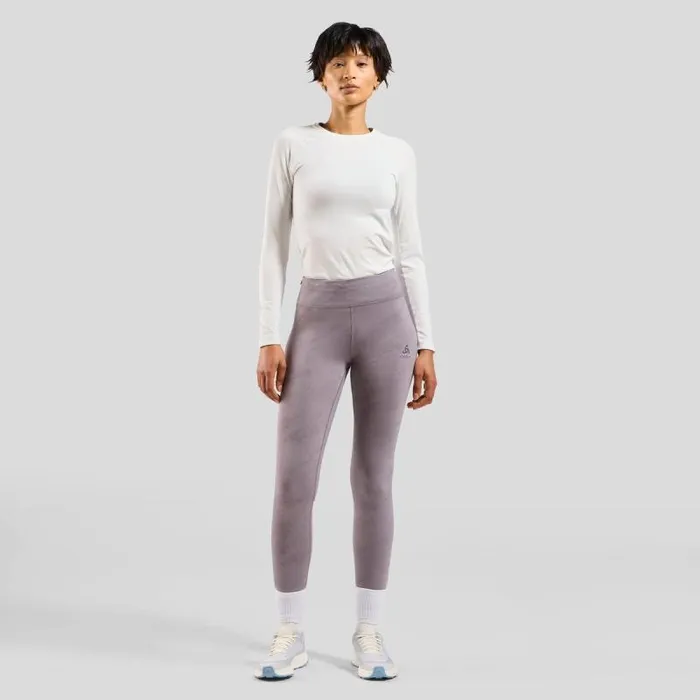 Odlo Pants and Tights The Zeroweight Print Reflective Running Tights Gray Ridge 8211 Women