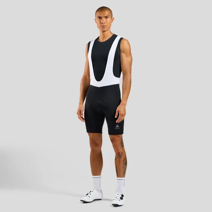 Odlo Shorts The Essentials Cycling Bib Shorts White 8211 Black 8211 Men