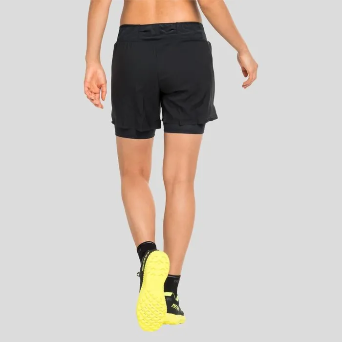 Odlo Shorts The XAlp Trail 6 Inch 2In1 Running Shorts Black 8211 Women