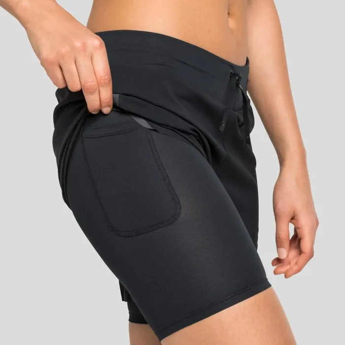 Odlo Shorts The XAlp Trail 6 Inch 2In1 Running Shorts Black 8211 Women