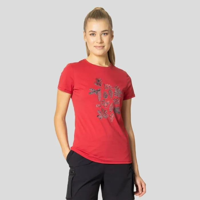Odlo Tshirts and Polos The Kumano Forest TShirt American Beauty 8211 Women