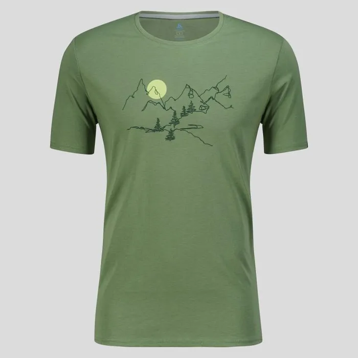 Odlo Tshirts and Polos The Nikko Landscape TShirt Loden Frost 8211 Men