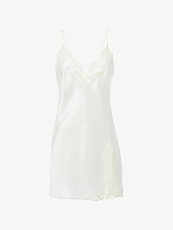 Offwhite Slip With Macram Sleepwear La Perla Slips and Dresses