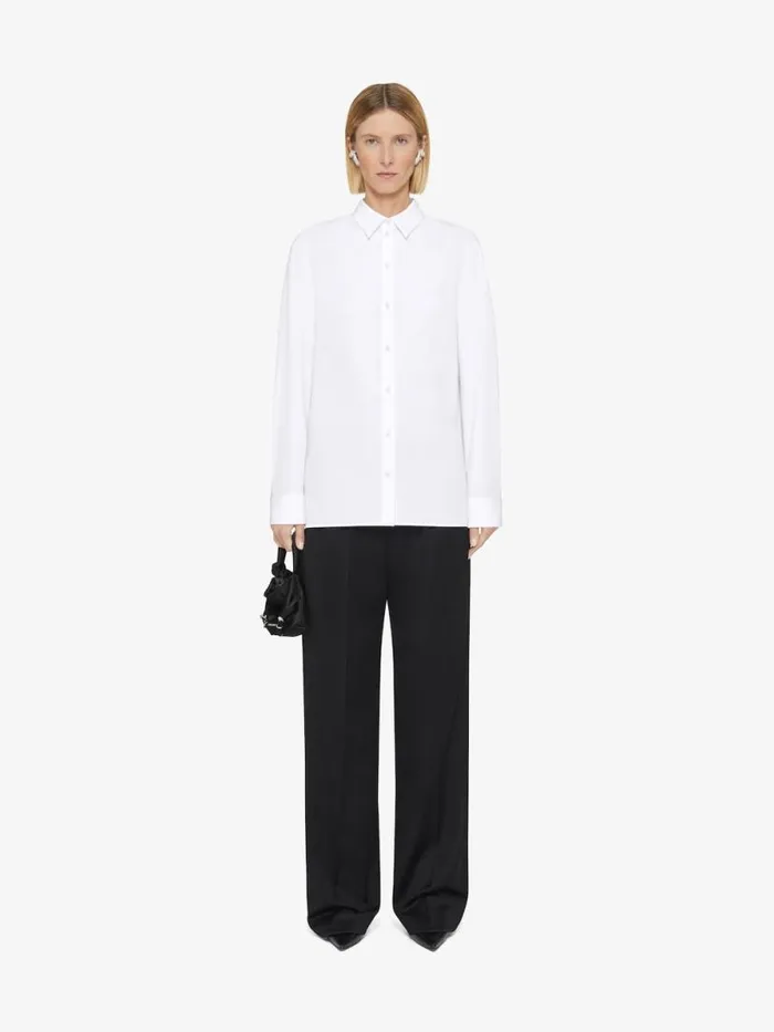 Oversized Shirt In Poplin With Open Back White Women Givenchy Tops and Shirts Oversized Shirt In Poplin With Open Back White Women Givenchy Tops and Shirts