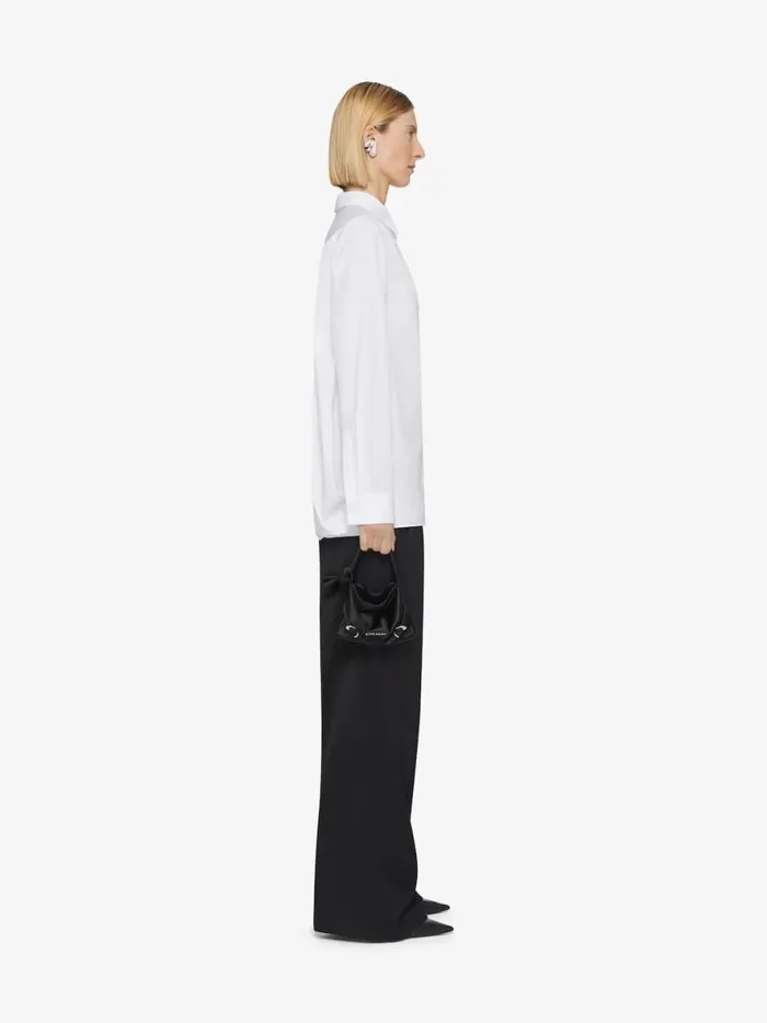 Oversized Shirt In Poplin With Open Back White Women Givenchy Tops and Shirts