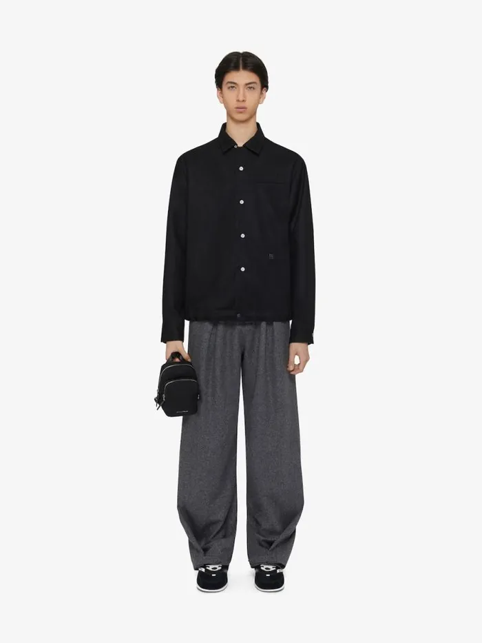 Pants In Wool With Double Waist Detail Medium Grey Men Givenchy Pants and Shorts