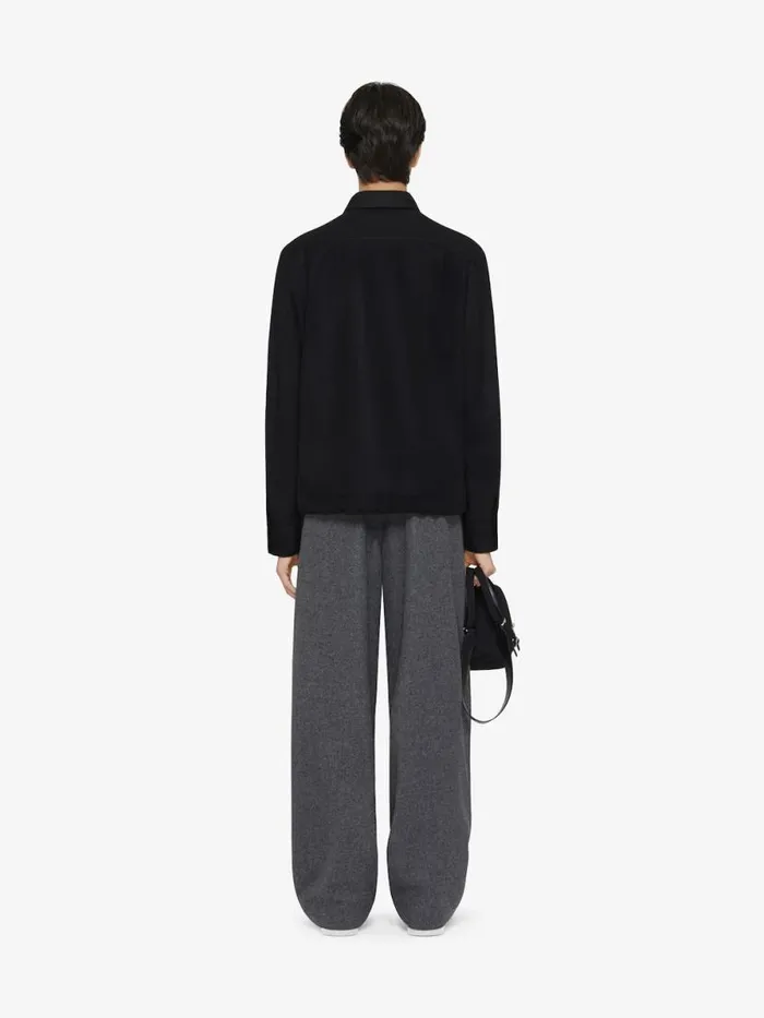 Pants In Wool With Double Waist Detail Medium Grey Men Givenchy Pants and Shorts