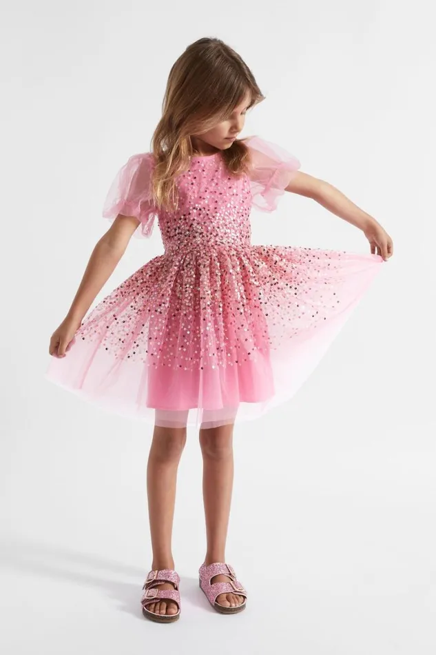 Party Girl Seed Heritage Multi Sequin Dress Carnation Pink