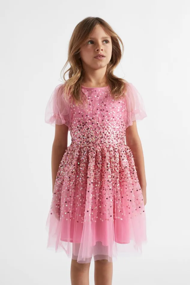 Party Girl Seed Heritage Multi Sequin Dress Carnation Pink