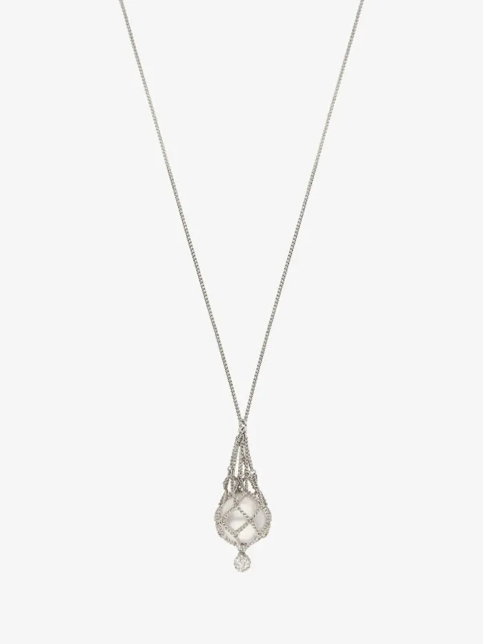 Pearling Necklace In Metal With Pearls And Crystals Whitesilvery Women Givenchy Jewelry