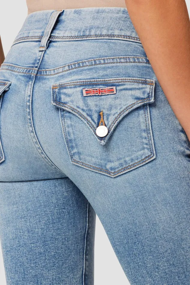 Petite Inseams Women Hudson Jeans Beth MidRise Baby Bootcut Petite Jean Motion